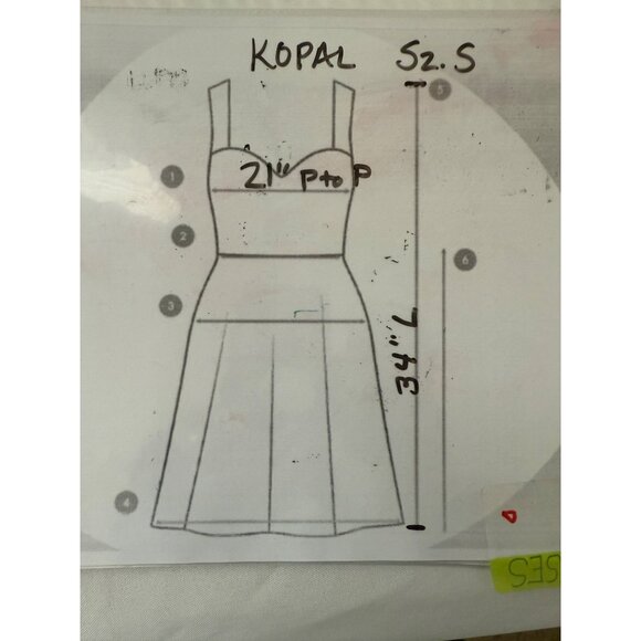 New KOPAL Anthropologie White Tunic Dress w/ Multicolor Stripes 3/4 Sleeves Sz S - Picture 10 of 10